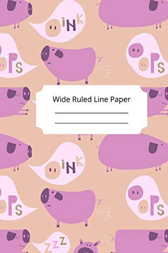 Cover for Cute Baby Pig Theme Wide Ruled Line Paper