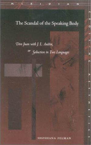 Cover for The Scandal of the Speaking Body: Don Juan with J. L. Austin, or Seduction in Two Languages (Meridian: Crossing Aesthetics)