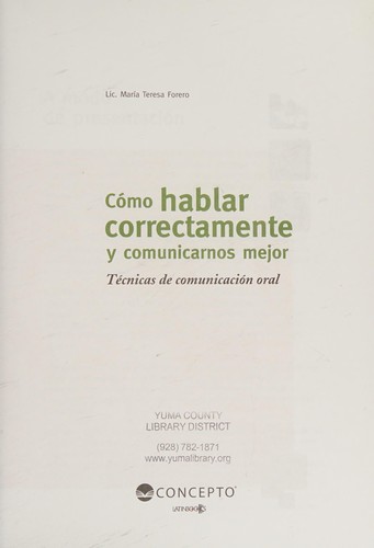 Cover for Cómo hablar correctamente y communicarnos mejor
