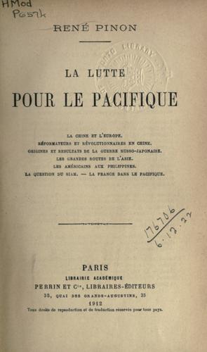 Cover for lutte pour le Pacifique.
