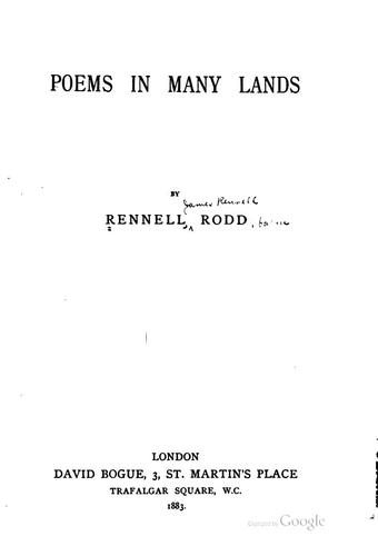 Cover for Poems in Many Lands
