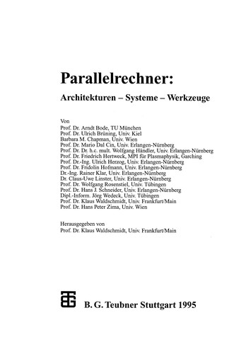 Cover for Parallelrechner