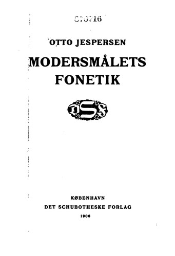 Cover for Modersmålets fonetik.
