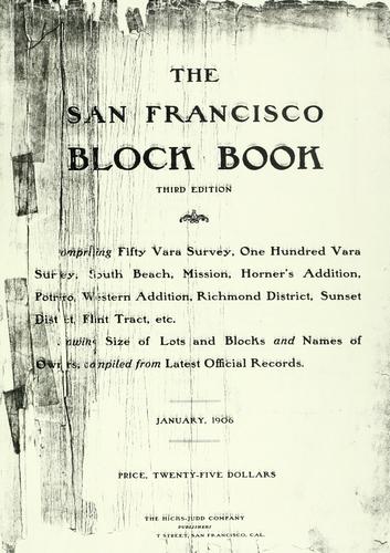 Cover for The San Francisco block book.