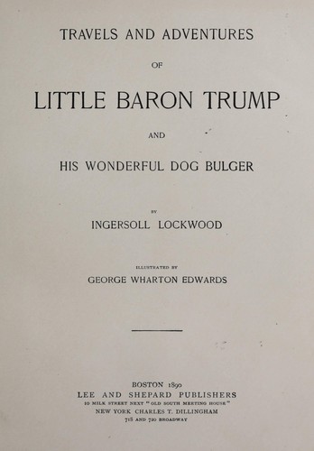 Cover for Travels and adventures of Little Baron Trump