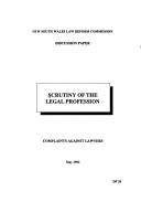 Cover for Scrutiny of the legal profession