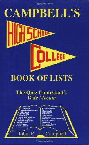 Cover for Campbell's High School/College Book of Lists