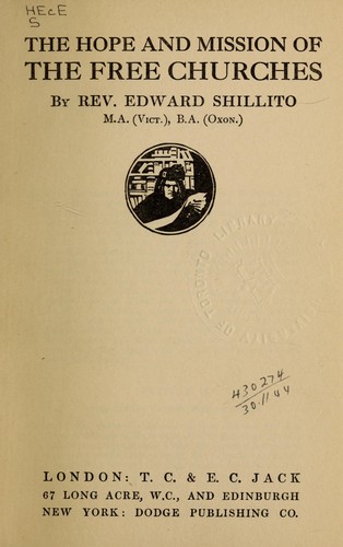 Cover for Hope and mission of the Free Churches.