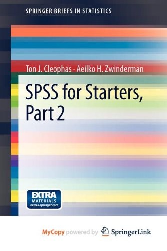 Cover for SPSS for Starters, Part 2