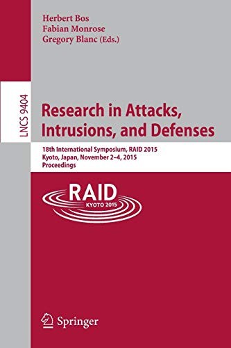 Cover for Research in Attacks, Intrusions, and Defenses