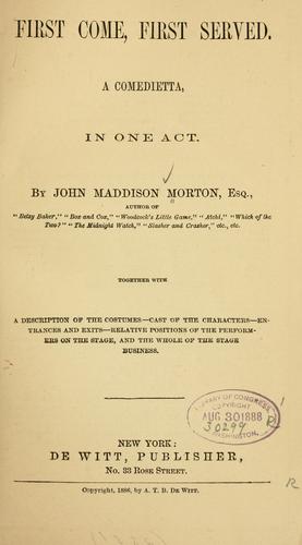Cover for First come, first served.
