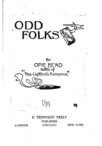 Cover for Odd Folks