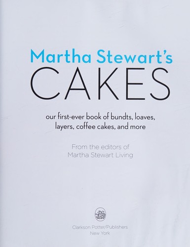 Cover for Martha Stewart's cakes