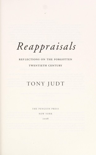 Cover for Reappraisals