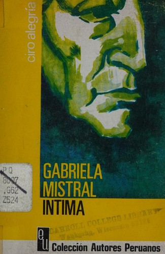 Cover for Gabriela Mistral Intima