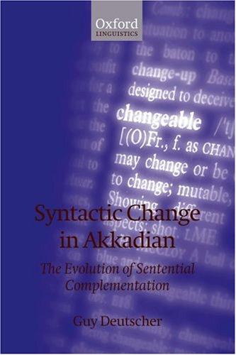 Cover for Syntactic Change in Akkadian