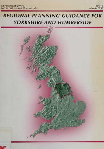 Cover for Regional Planning Guidance for Yorkshire and Humberside