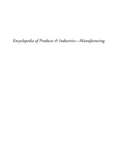 Cover for Encyclopedia of products & industries-- manufacturing