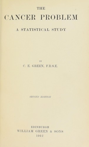 Cover for The cancer problem