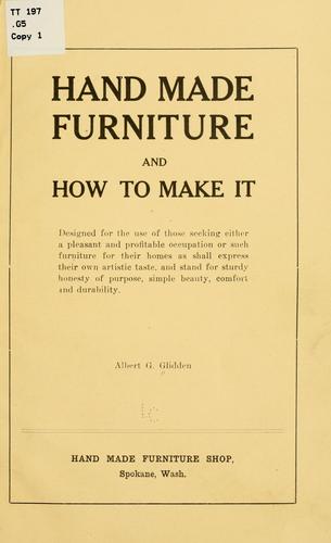 Cover for Hand made furniture and how to make it ...