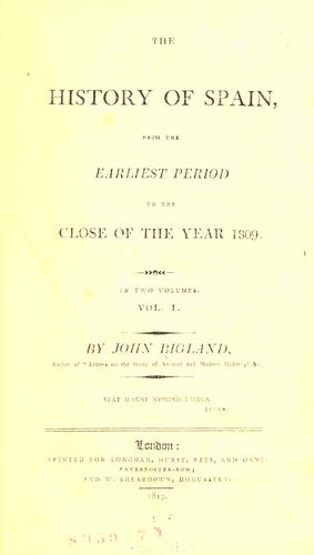 Cover for history of Spain