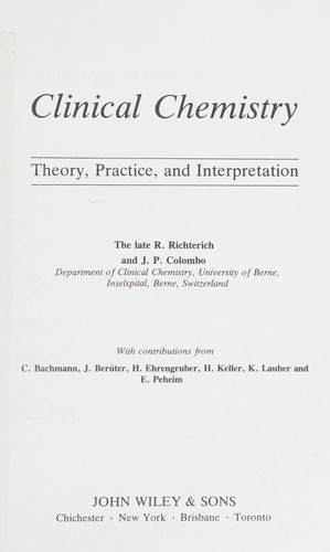 Cover for Clinical chemistry