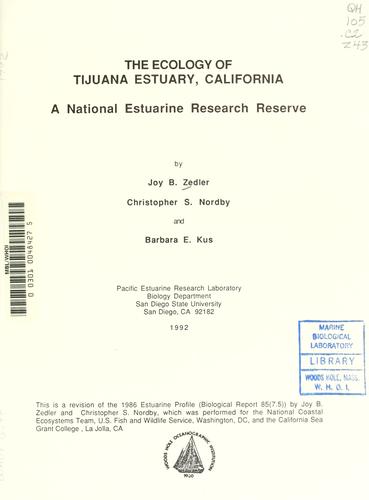 Cover for The ecology of Tijuana Estuary, California