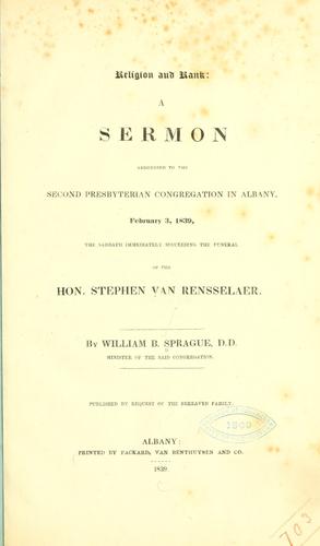 Cover for Religion and rank
