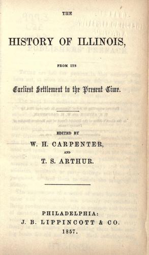 Cover for The history of Illinois, from its earliest settlement to the present time