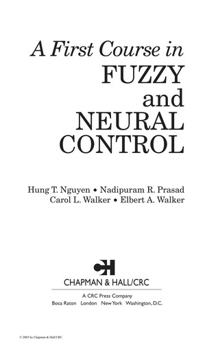 Cover for A first course in fuzzy and neural control