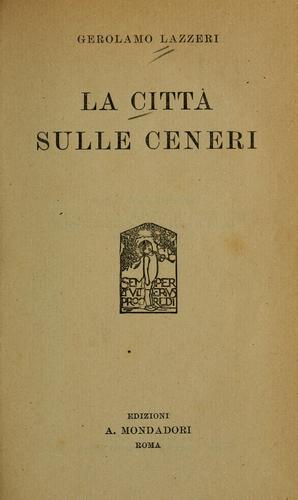 Cover for La citta sulle ceneri.
