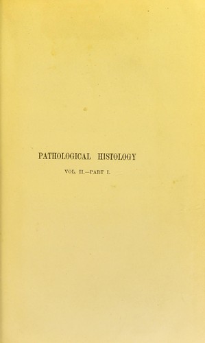 Cover for Manual of pathological histology