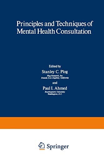 Cover for Principles and Techniques of Mental Health Consultation