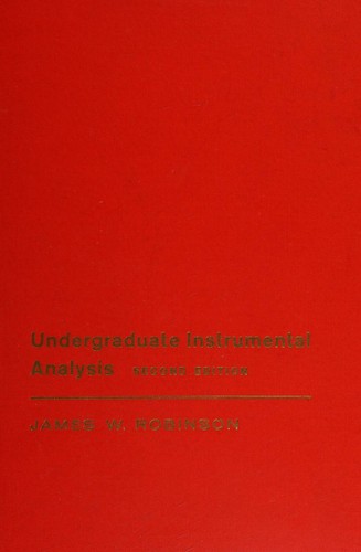 Cover for Undergraduate instrumental analysis