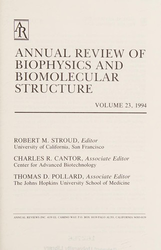 Cover for Annual Review of Biophysics and Biomolecular Structure