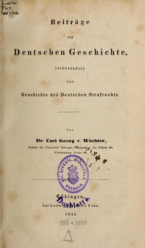 Cover for Beiträge zur deutschen Geschichte