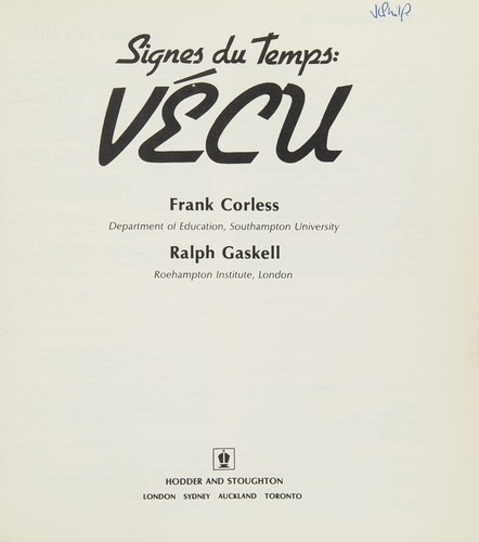 Cover for Signes Du Temps