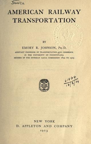 Cover for American railway transportation.