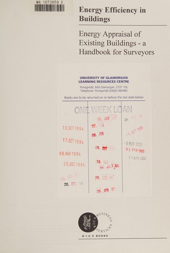 Cover for Energy Appraisal of Existing Buildings