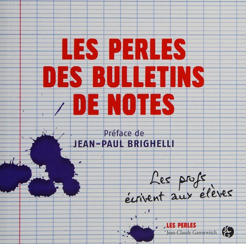 Cover for Les perles des bulletins de notes