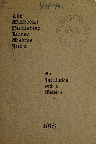 Cover for The Methodist publishing house, Madras, India