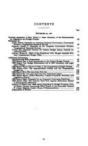 Cover for The congressional budget process, September 26, 1997 briefing and selected printed materials / Subcommittee on Legislatilve and Budget Process of the Committee on Rulesl U.S. House of Representatives, One Hundred Fifth Congress First session.