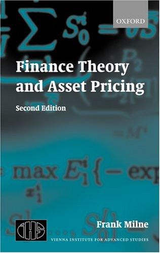 Cover for Finance Theory and Asset Pricing