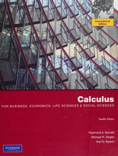 Cover for Calculus for Business, Economics, Life Sciences and Social Sciences