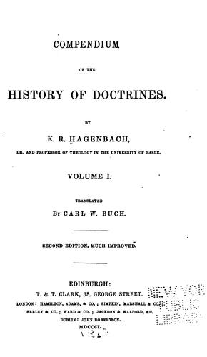 Cover for Compendium of the History of Doctrines