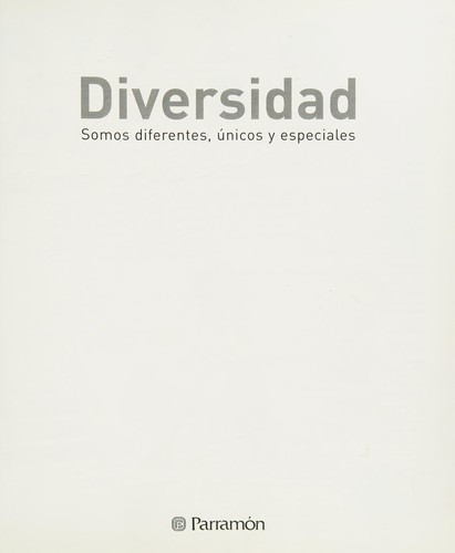Cover for Diversidad Somos diferentes únicos y especiales