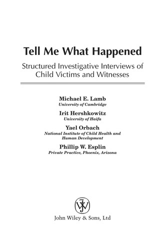 Cover for Tell me what happened
