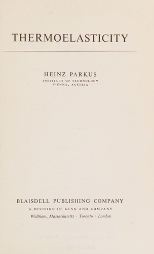 Cover for Thermoelasticity.