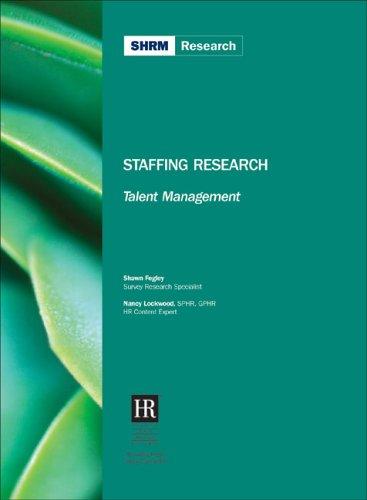 Cover for Staffing Research-Talent Management