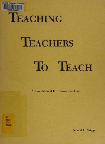 Cover for Teaching teachers to teach